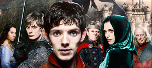 Merlin full cast, featuring Colin Morgan, Bradley James et al