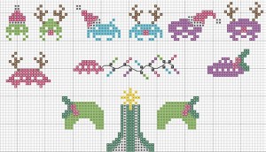 SPace Invader Cross Stitch Pattern via Sprite Stitch