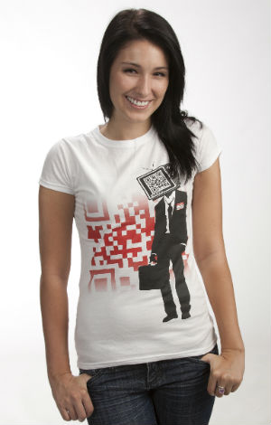 T-shirt with QR code