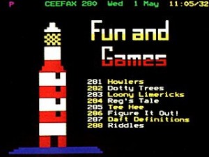 Fun and games on Ceefax