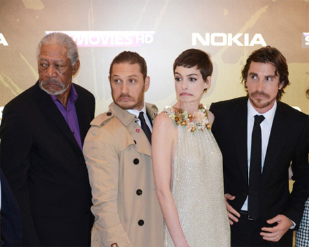 Dark Knight Rises London Premiere Frowny Faces