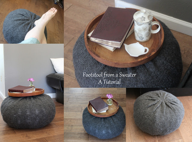 Footstool sweater tutorial
