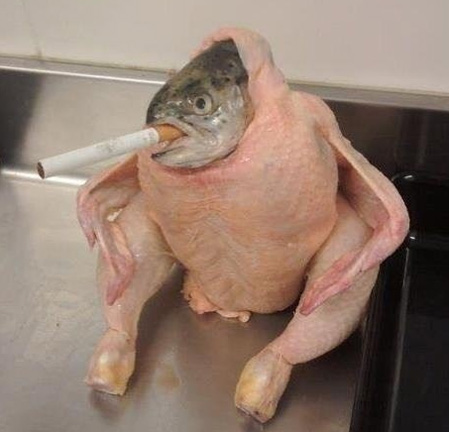 Smoking Fish-headed Chicken