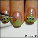 Toy Story Alien Nail Art