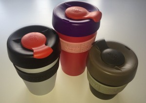 KeepCup travel coffee cups. 