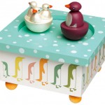 Dancing penguin music box