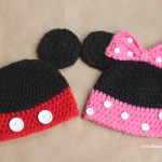 Mickey and Minnie Mouse crochet hat patterns