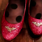 Sparkly Wonder Woman shoes
