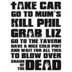 Shaun of the Dead to do list t-shirt