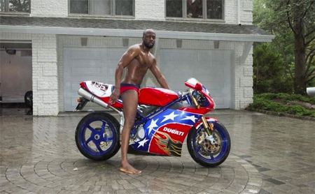 Wyclef in his birthday Speedos
