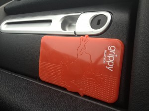 Grippy pad on a dashboard