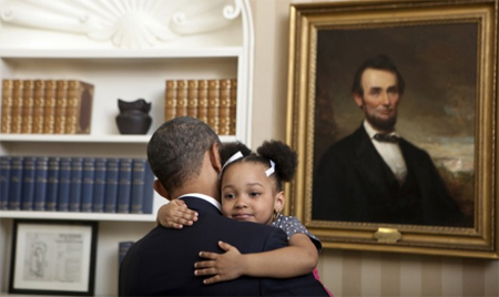 Barack Obama wins at hugs