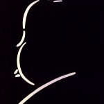 Hitchcock in silhouette.