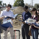 The parks crew read out the scripts for the canvassing.