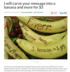 carve your name in a banana