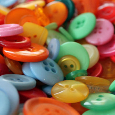 A selection of bright and colourful buttons on offer at Sew Over It.