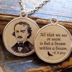 Edgar Allen Poe necklace with The Raven quote from Etsy's The Lycine Contingency