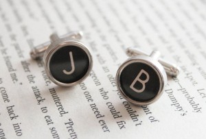 Typewriter cufflinks by Etsy's KfiatekGiftedHands