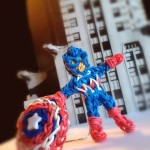 Rainbow Loom Captain America, by PG'sLoomacy on YouTube