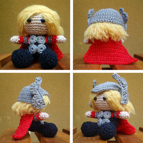 Thor crochet doll