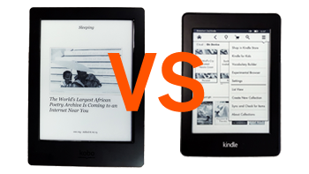 Showdown: The Kobo Aura H2O vs Kindle Paperwhite